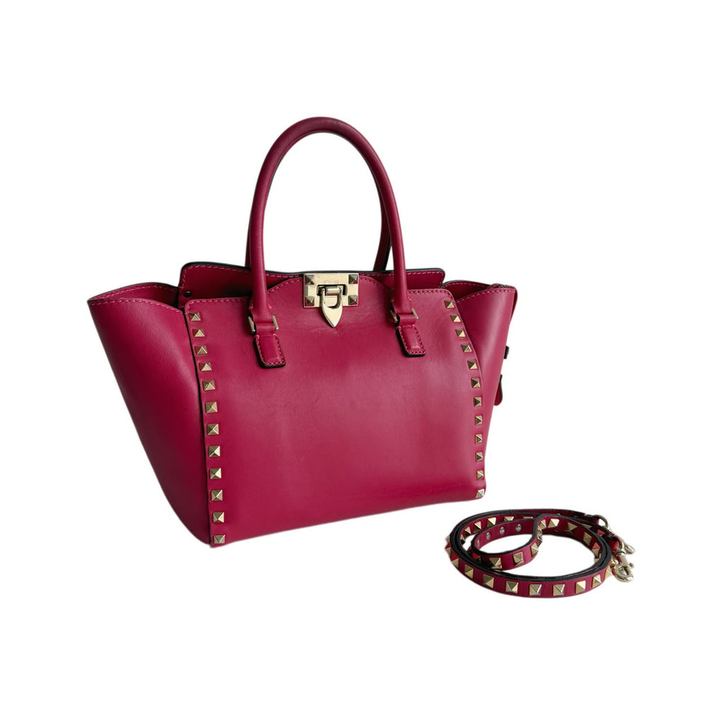 AUTHENTIC PRELOVED VALENTINO GARAVANI PINK ROCKSTUD TOTE