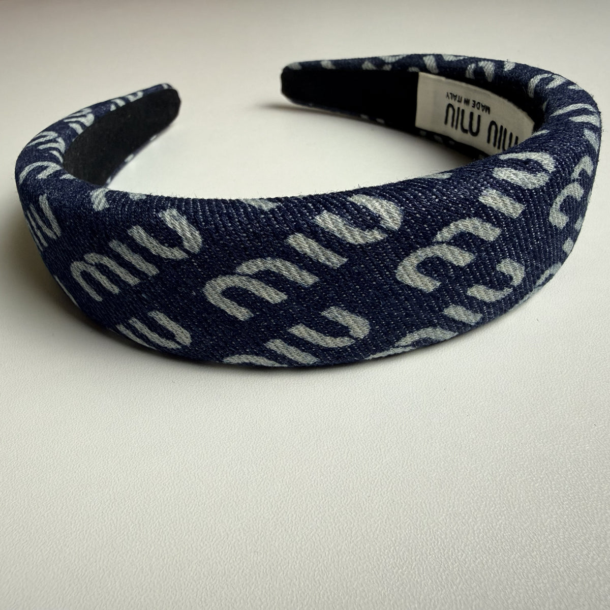 MIU MIU Denim Headband