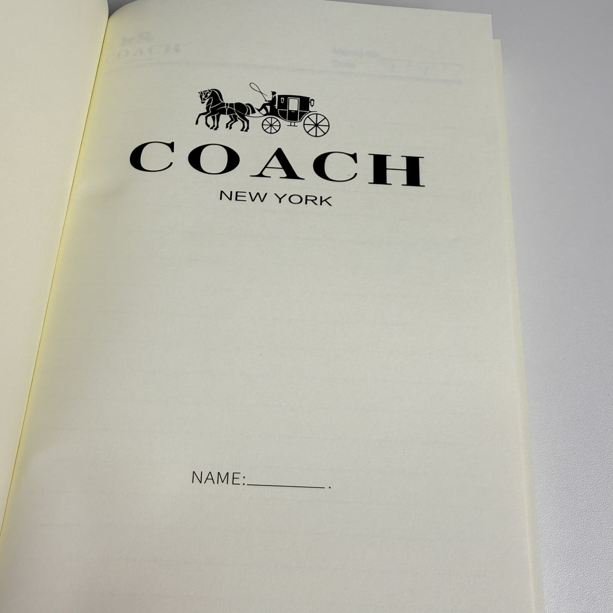 Coach New York Journal Notebook and Pen Set